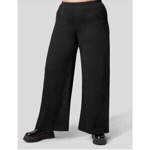 Brand New Halara Women's Size 2X Black High Waisted Denim Wide Leg Pants